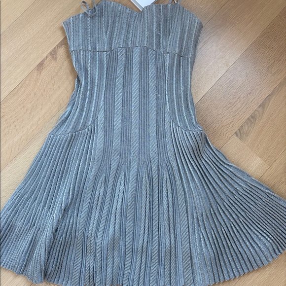 Givenchy Dresses & Skirts - Givenchy Silver Metallic Knit Mini Dress - Size S